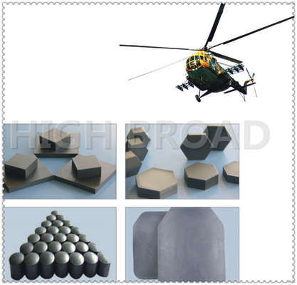Ceramisch het Boriumcarbide van silicium Kogelvrij Platen/SIC Ballistisch Vliegtuigenpantser