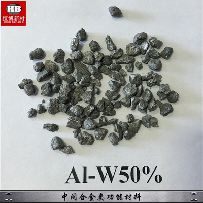 AlW50% Poeder van de Legeringskorrels van het Aluminiumwolfram verbetert het Hoofd om metaallegeringen toe te voegen, de prestaties van de aluminiumlegering