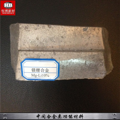 Van de het Magnesiumzeldzame aarde van de magnesiumlithium gegoten baar de Legeringsmgli10 legering