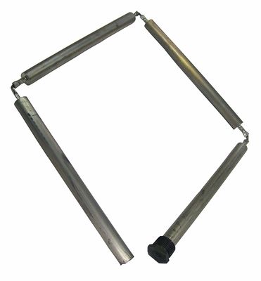 19 mm Aluminium legering Compact Anode Rod 3/4 NPT 450 mm Ruimte-efficiënt ontwerp voor compacte condensator