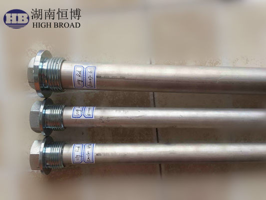 40mm Magnesiumlegering Ultra-lange Anoderod Aangepaste Schroefdraad 2000mm Tankbescherming voor Industriële Proces Tank