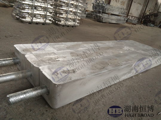 2.7 G/cm3 Aluminium offeranode rechthoekig / vierkant / trapeziumvormig