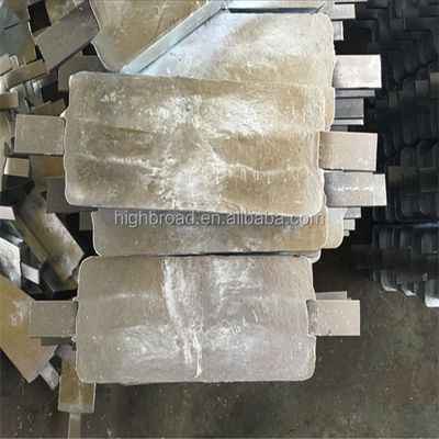 Koeltoren Aluminium offeranodecilinder Type 350x80mm Flankenmontage 7,5 kg Al-Zn-In industriële waterbescherming