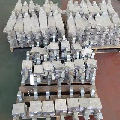 Koeltoren Aluminium offeranodecilinder Type 350x80mm Flankenmontage 7,5 kg Al-Zn-In industriële waterbescherming