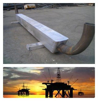 Hoge corrosiebestendigheid aluminium anode voor zeewater en offshore structuren. Aluminium ballasttank anode gebruikt om corrosie van stalen constructies in zeewater en brak water te voorkomen.