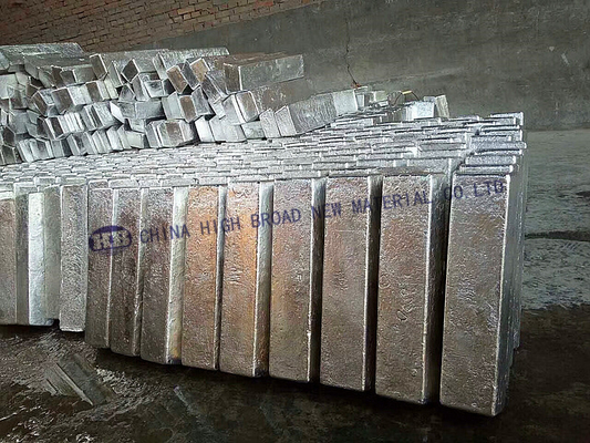 Baar van de het Magnesium wordt de Hoofdlegering AlYb10 van het aluminiumytterbium wereldwijd gebruikt