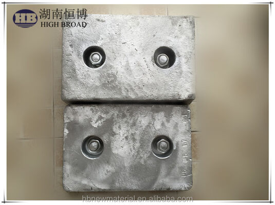 Ondergrondse pijpleiding Aluminium offeranode Backfill Package 1200mm 25kg Al-Zn-In legering Begraven kathodische bescherming