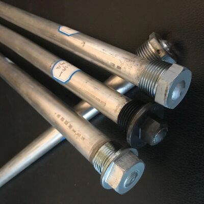 35mm magnesiumlegering zware zeskant anode staaf M27 schroefdraad 1200mm marinekwaliteit voor marine condensor