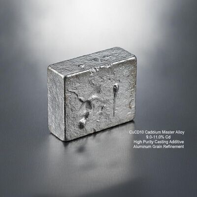 CuCd10 Koper Cadmium Master Alloy met 9,0-11,0% Cadmiumgehalte voor Zuivere Aluminium Korrelverfijning