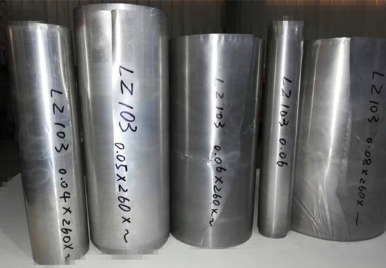 LZ103 Magnesium legering plaat, op magnesium gebaseerde legering 0,5 mm 0,6 mm 0,8 mm