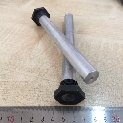 RoHS AZ31B Geëxtrudeerde / Gegoten Magnesium Anodestaaf met Stalen Plug voor Sanitair, Verwarming, Koeling en Afvoeren