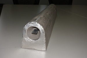 Hekaandrijving aluminium opofferingsanodeset Trimlip spiegelbeugel 3-delig Al-Zn-In Mercruiser Alpha-compatibel
