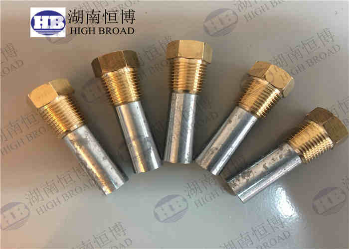 ASTM B418-95 Waterverwarming Anode Rod Complete Zink Potlood Anode Voor Marine Motoren