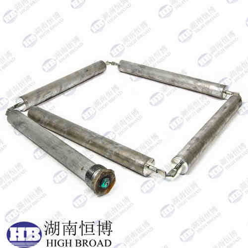 Hex Plug Aluminium Zink Flexible anode staaf (4 secties) roestvrij staal verbindingen 42 inch lang