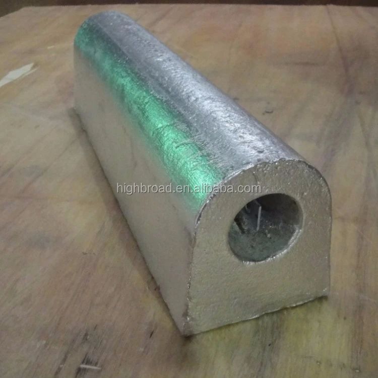 Warmtewisselaar Aluminium offeranode potlood Type M16 draad 350mm 1,2 kg Al-Zn-In legering corrosiebeveiliging