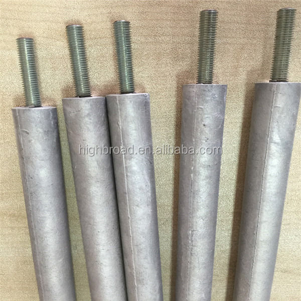 Waterverwarmer Aluminium offeranode 3/4 NPT draad 900mm Lengte 2,5kg Al-Zn-Mg legering vervanging
