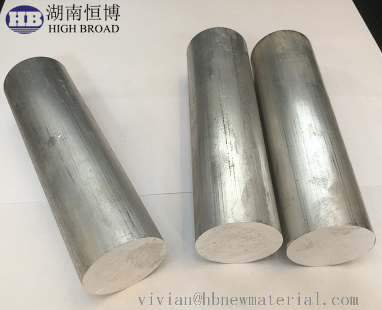 Op maat gemaakte magnesiumanode staven met een goede vormbaarheid en glad oppervlak voor lengtes van 100/200/500 mm