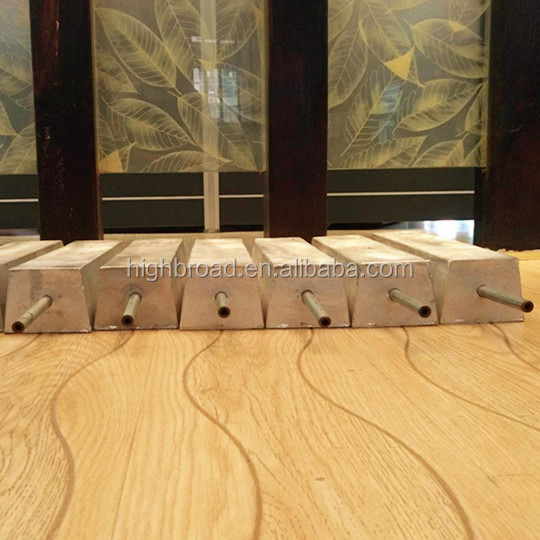 Aangepaste magnesiumanode met stroom en D-trapeziumvorm en ISO9001/ROHS-certificering voorkomt of vertraagt de roestvorming van stalen constructies
