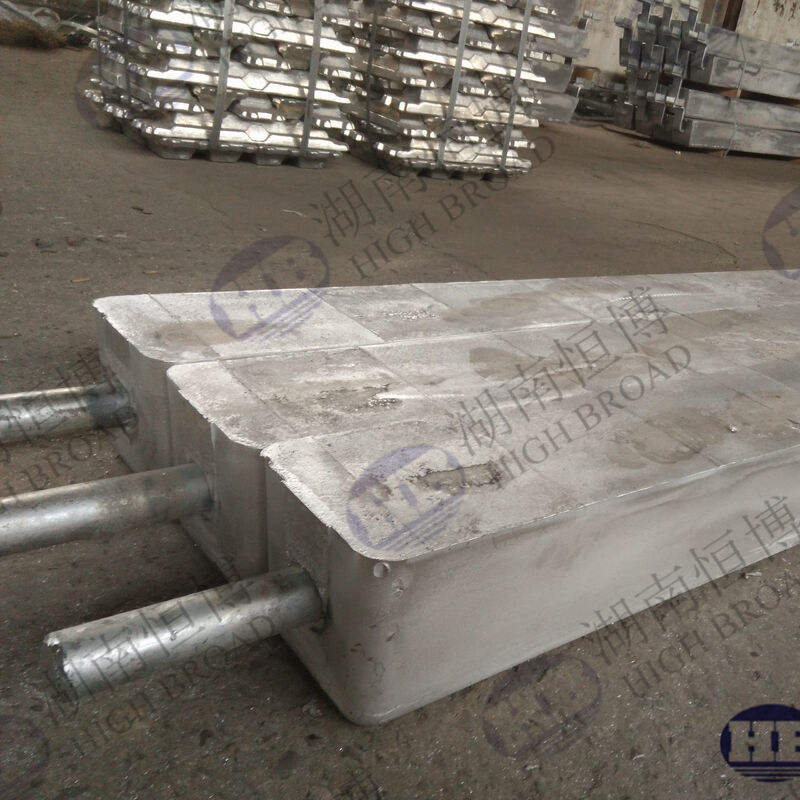 Hoge-efficiëntie Al-Zn-In-Cd aluminium offeranode voor corrosiepreventie in scheepsrollen ASTM GAIII-norm