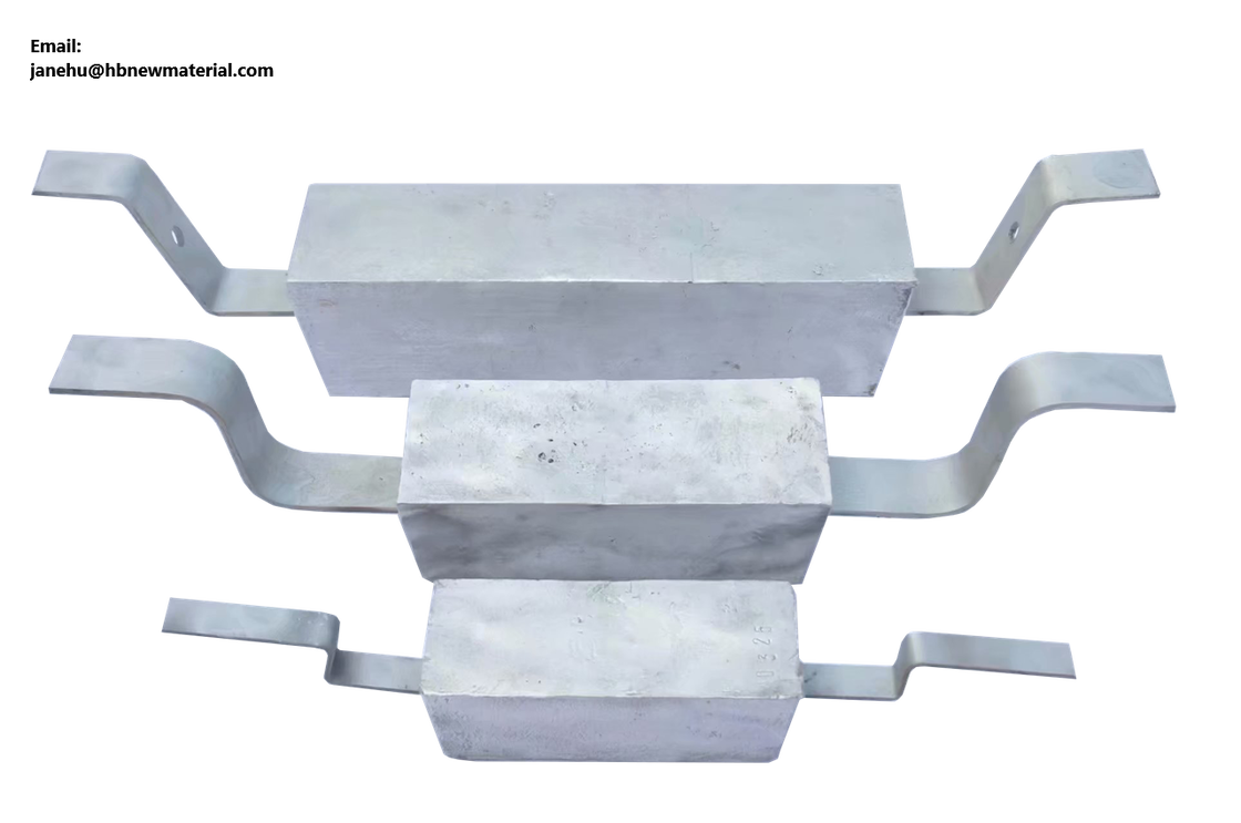 Hoge capaciteit aluminium-zinc-indium legering offeranode voor zeewater tot vochtige bodem toepassingen